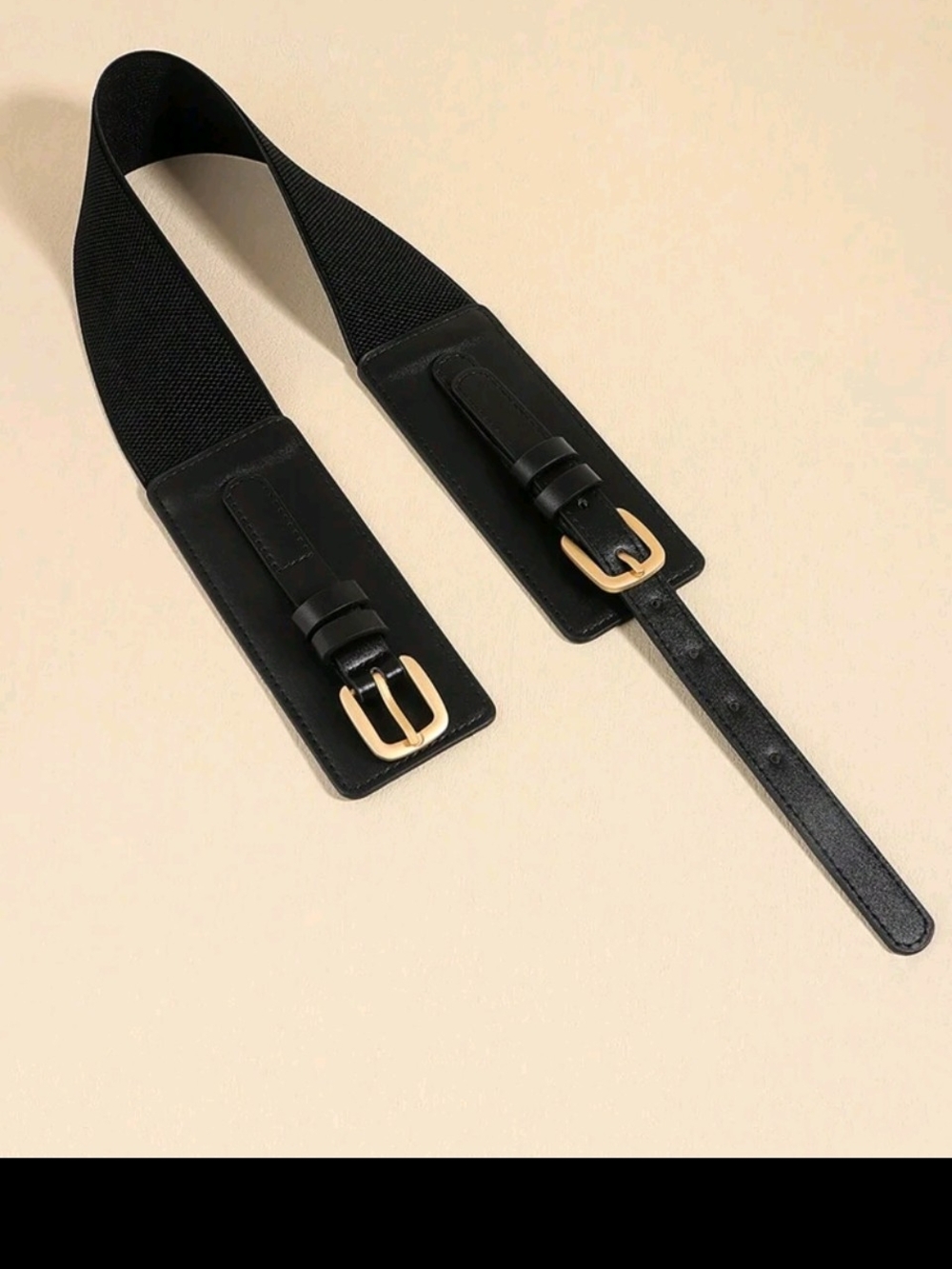 Stretch Buckle Belt in Black Like New